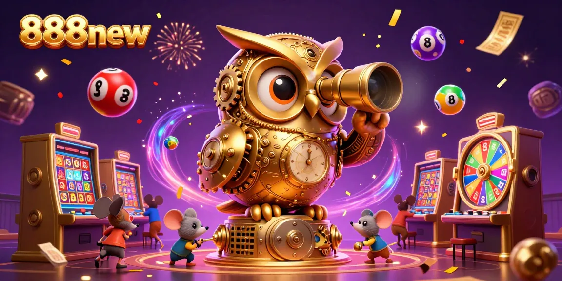 Experience vibrant gameplay at 888new with the enchanting golden owl and lottery action.