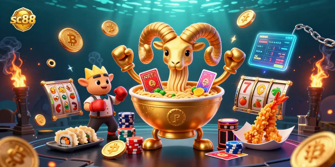Play sc88 and win with vibrant 3D casino characters dealing cards amidst crypto coins.