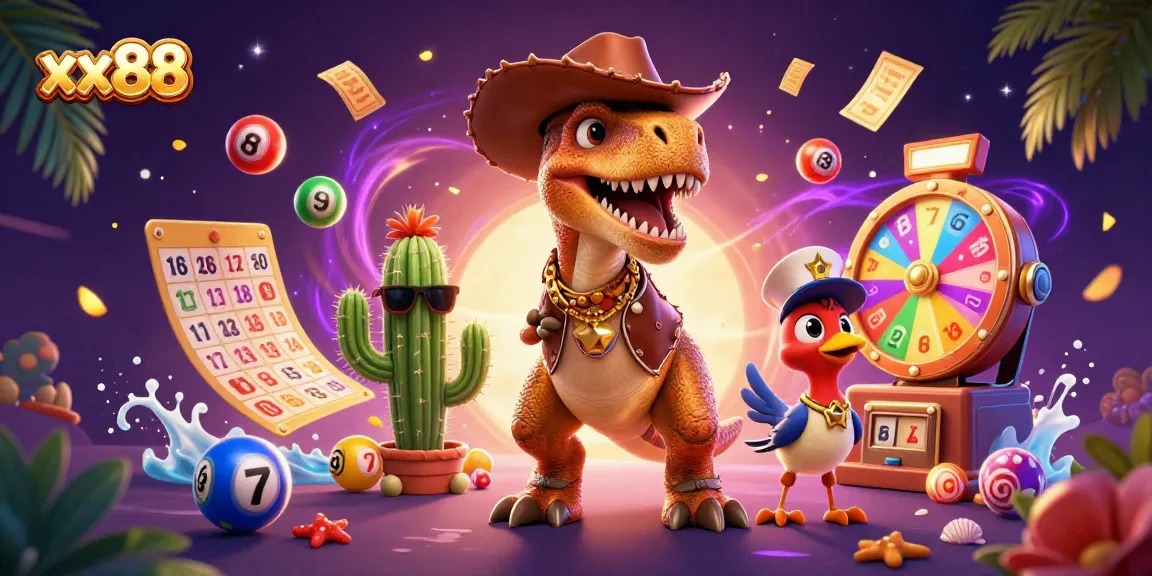 Experience thrilling gameplay at xx88 with vibrant lottery balls and engaging casino elements.
