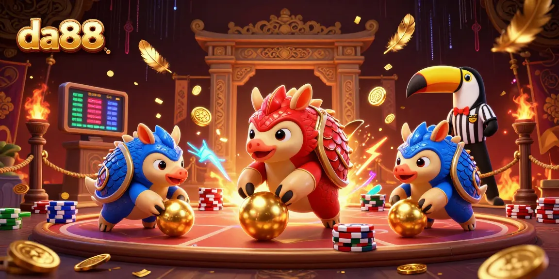 Win big with da88 as rival pangolins compete in a vibrant casino showdown.