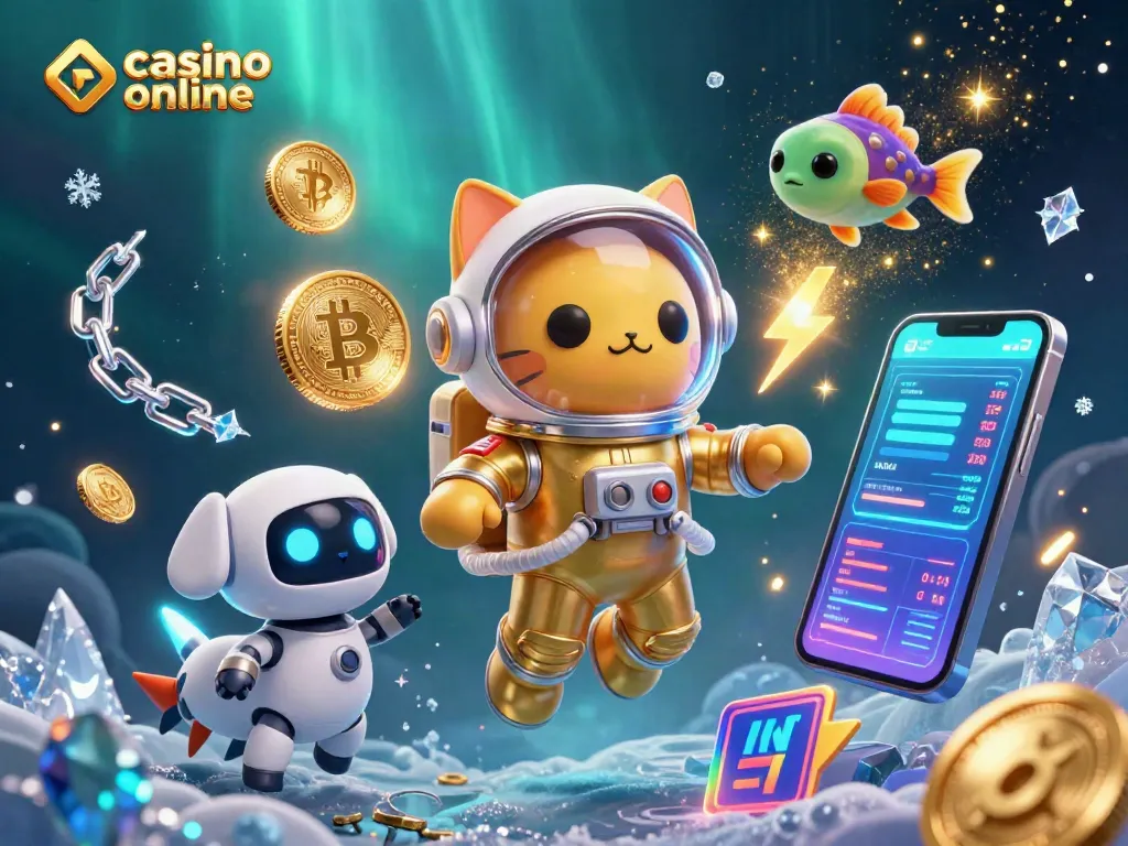 Gana en casino online con este emocionante gato astronauta y su perro robot en el espacio.