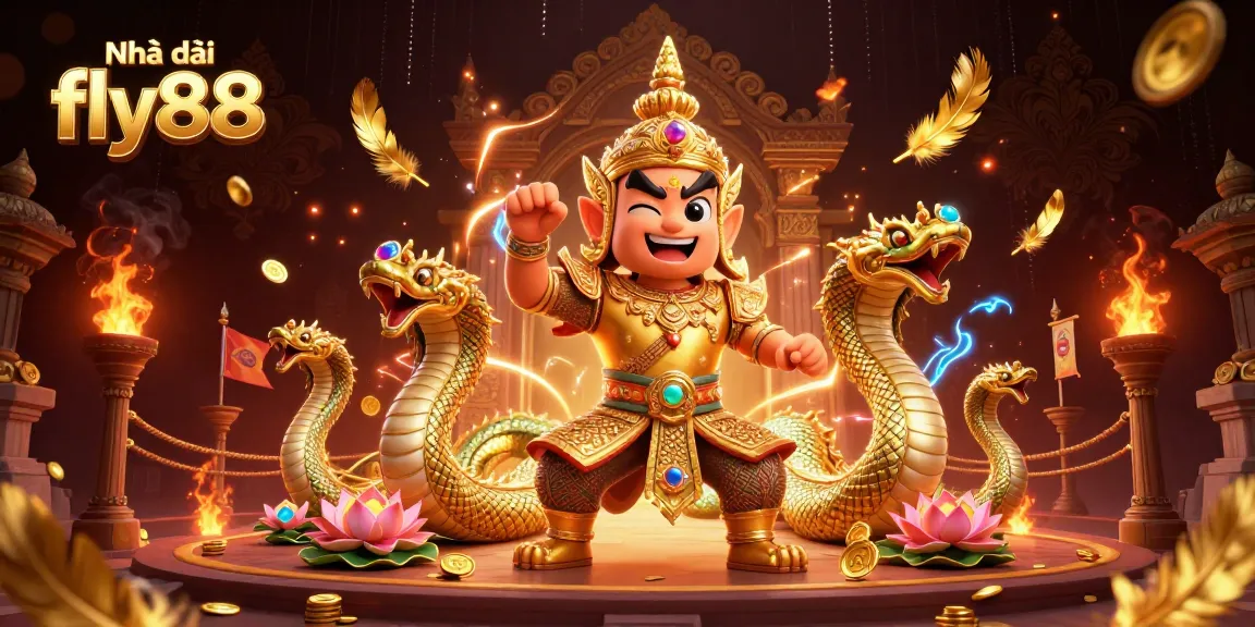Nhà cái fly88 showcases an enticing casino scene with dynamic characters and gambling elements