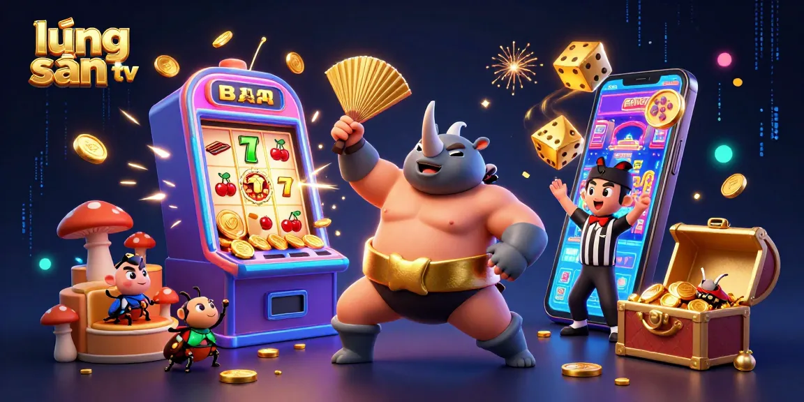 Experience thrilling gameplay with lương sơn tv featuring a sumo beetle champion in a vibrant casino scene.