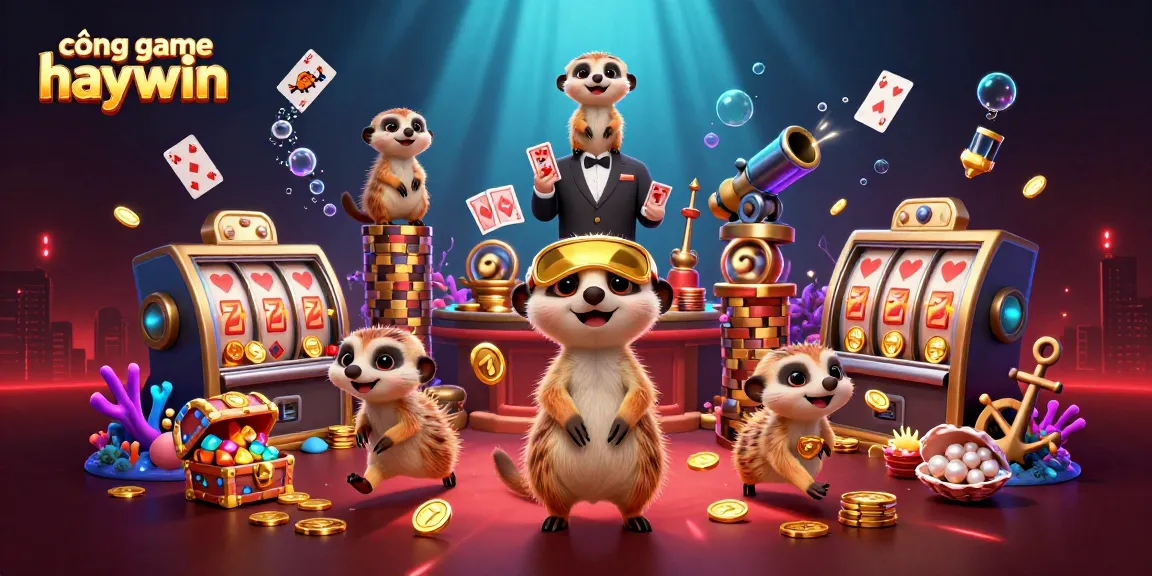 Join the excitement of cổng game haywin with our illustrated meerkat casino, featuring dynamic gaming action!