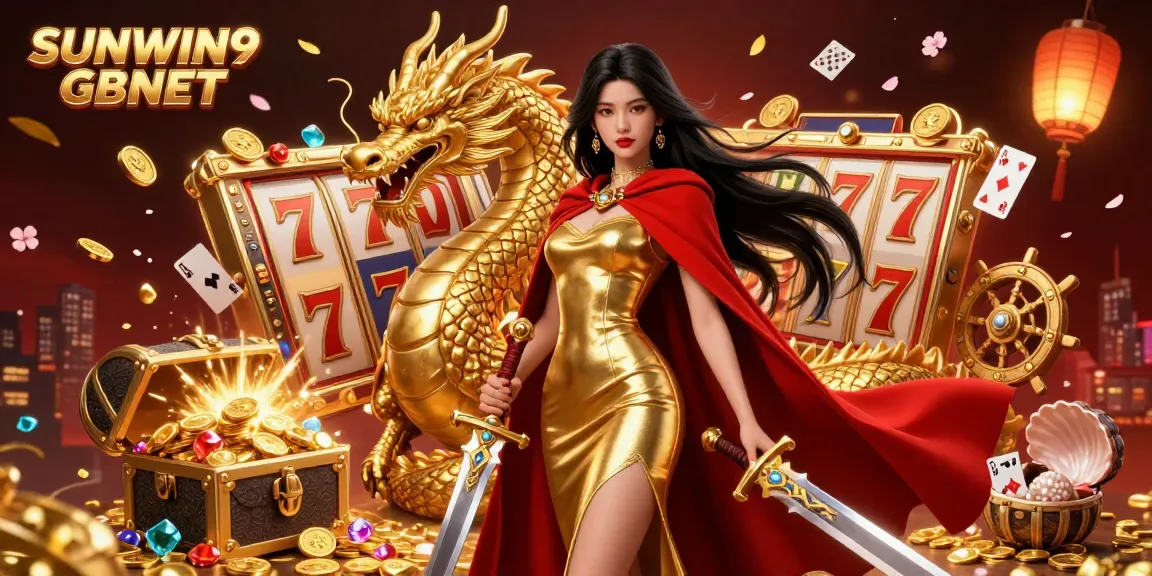 Engage with SUNWIN9 GBNET through an exciting casino adventure featuring vibrant slots and jackpot visuals.