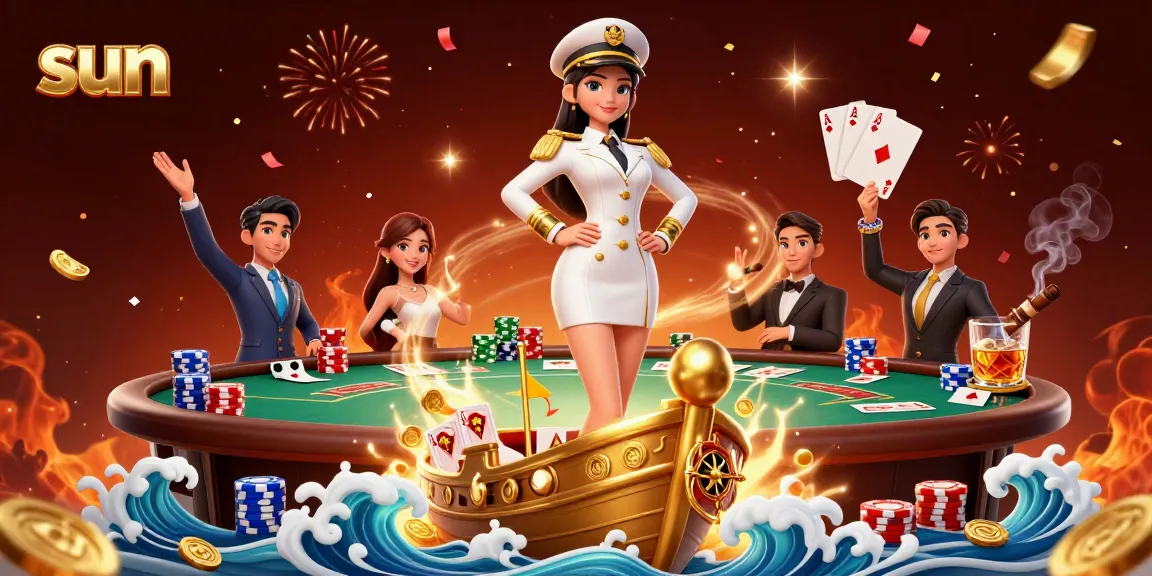 Experience thrilling poker action under the sun with a vibrant casino illustration.