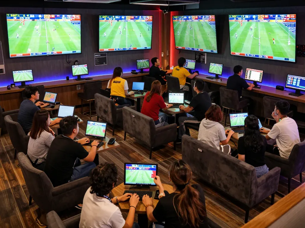 Exciting sports betting scene showcasing dynamic Keo nha cai 5 strategies in action.