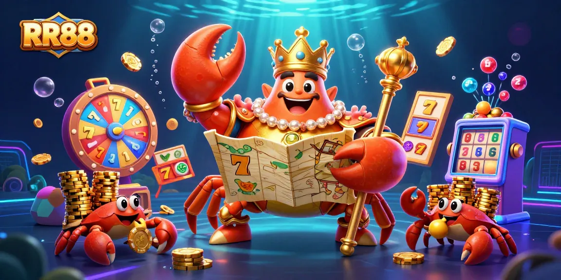 Win big at RR88 with a vibrant casino scene featuring dynamic slots and colorful gameplay elements.