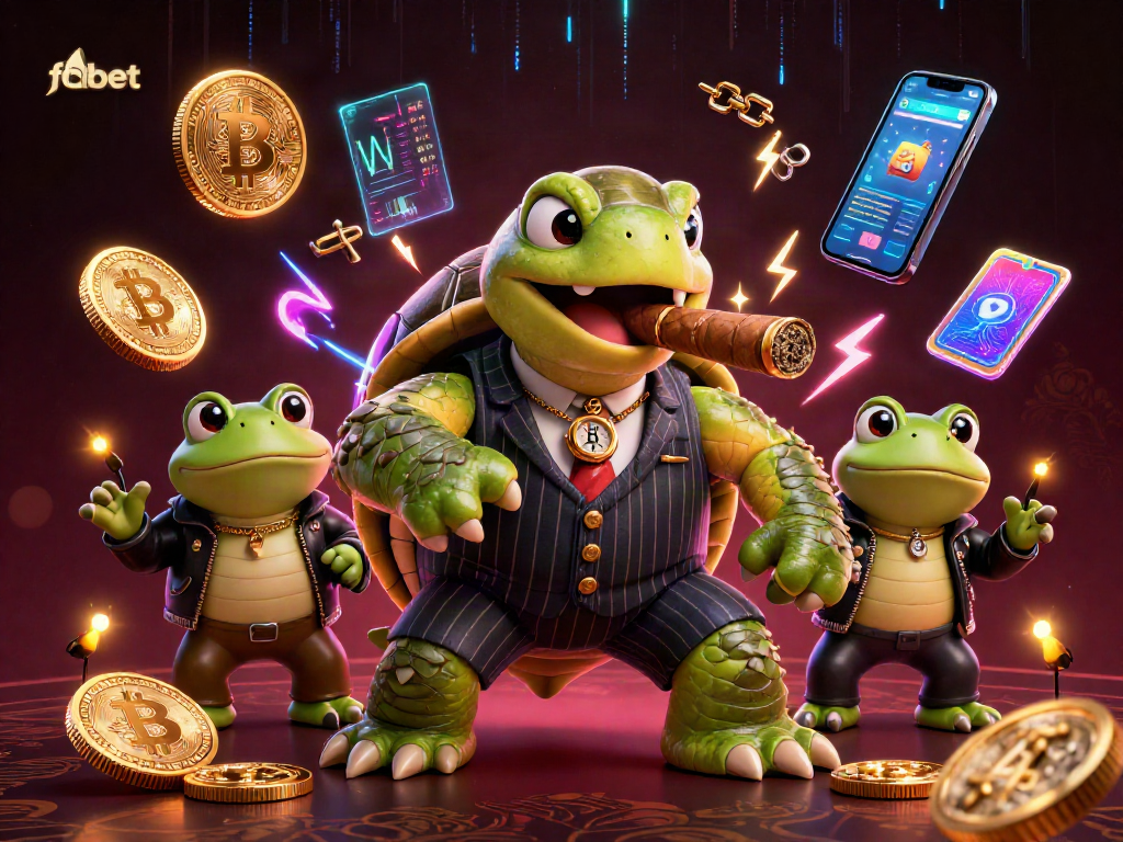 Experience action with fabet's vibrant casino world, featuring a snapping turtle in a mobster suit.
