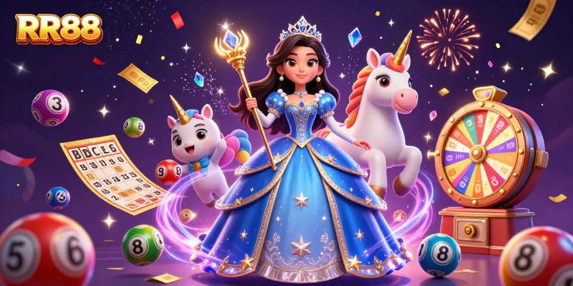 Experience the excitement of RR88 with vibrant lottery elements and magical visuals.