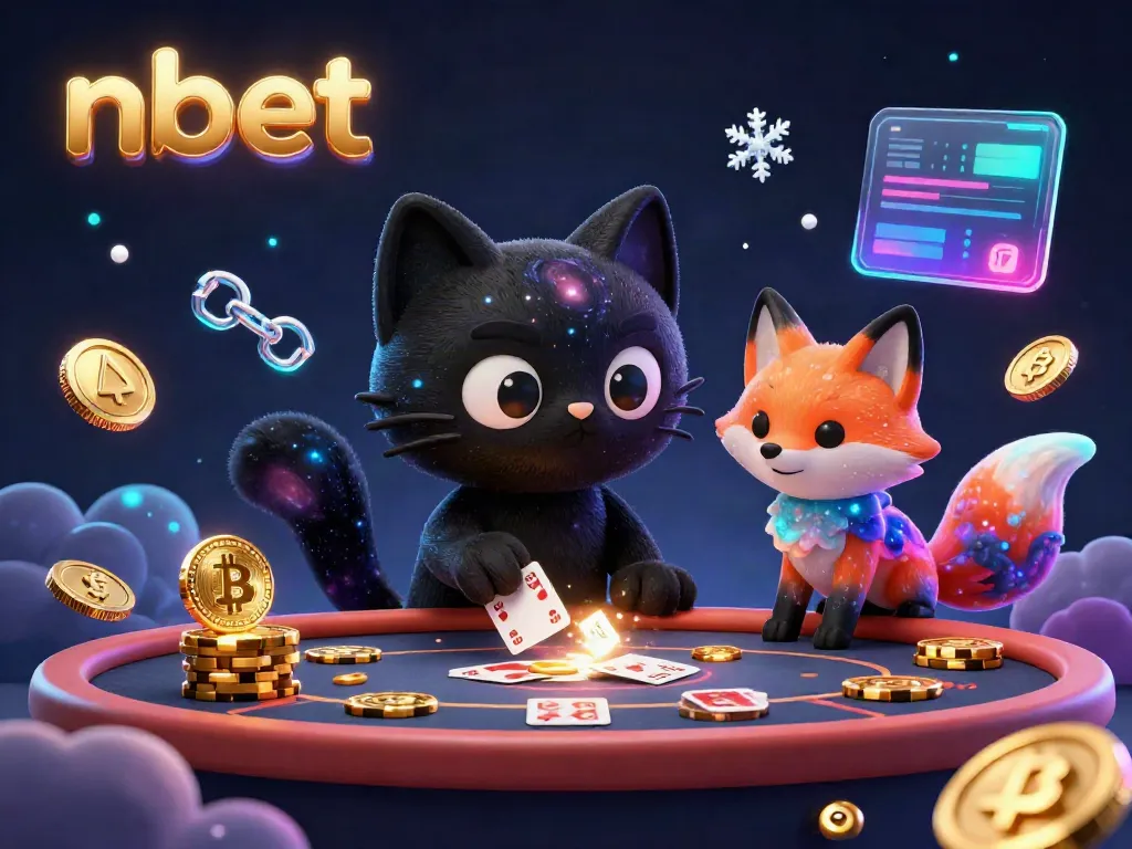 Experience cosmic gaming with nbet’s captivating 3D casino scene featuring vibrant characters and crypto elements.