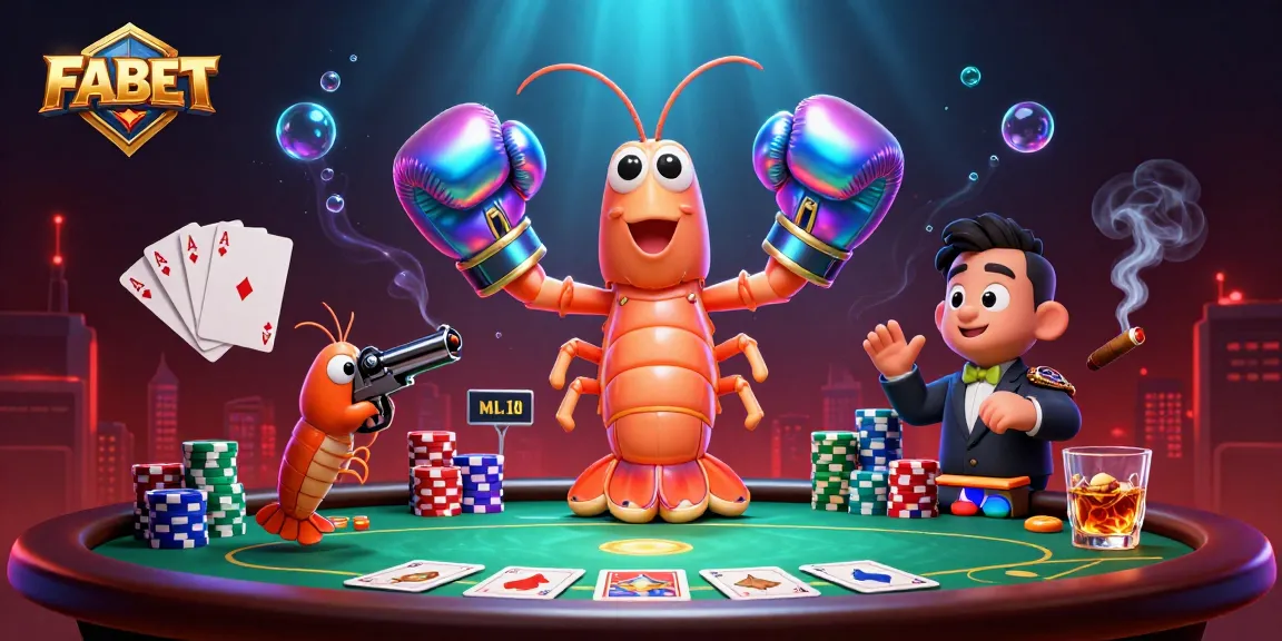 Engage in thrilling poker action at FABET with vibrant characters and dynamic casino elements.
