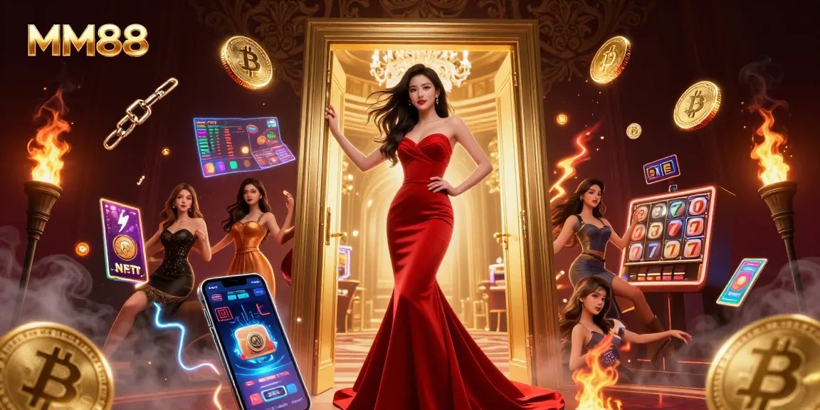 Engage with thrilling MM88 casino games in an exciting ultra-detailed 3D scene filled with vibrant elements.