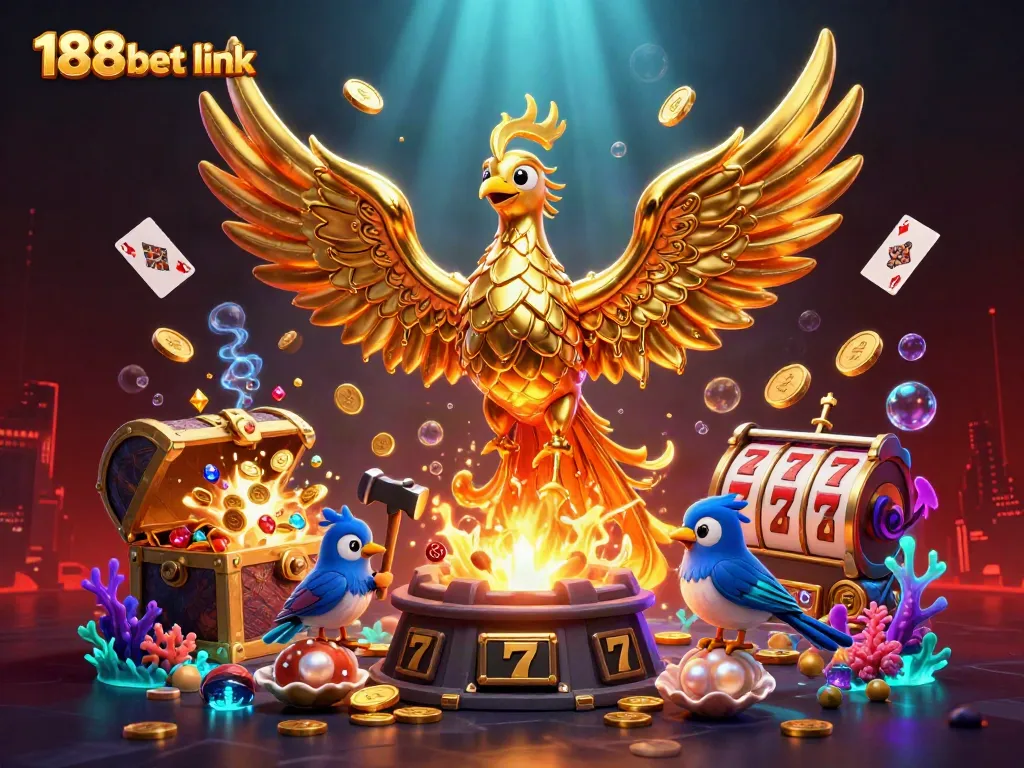 Experience the excitement of the 188bet link casino with stunning golden phoenix visuals and dynamic game elements.