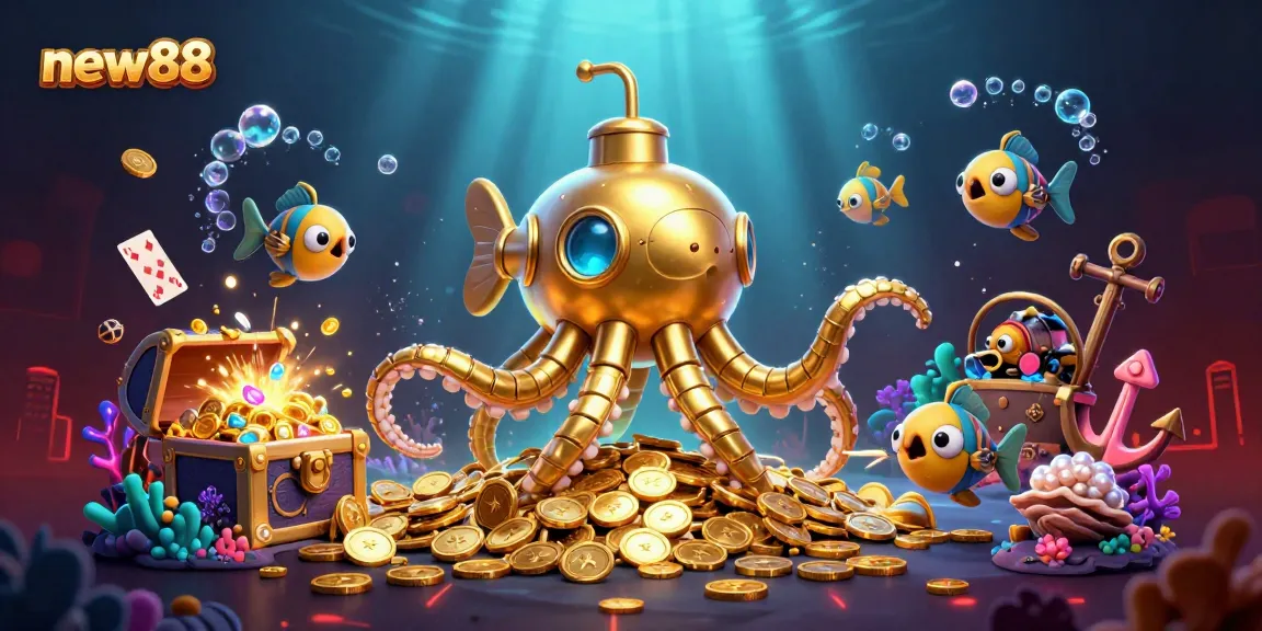 Experience thrilling gameplay at new88 with vibrant characters and golden coins everywhere.