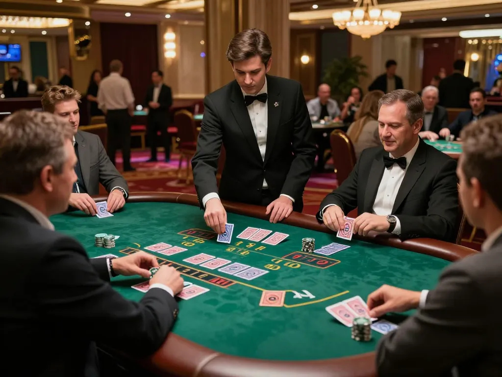 Experience the thrill of blackjack at RR88's live casino with players assessing their strategies.