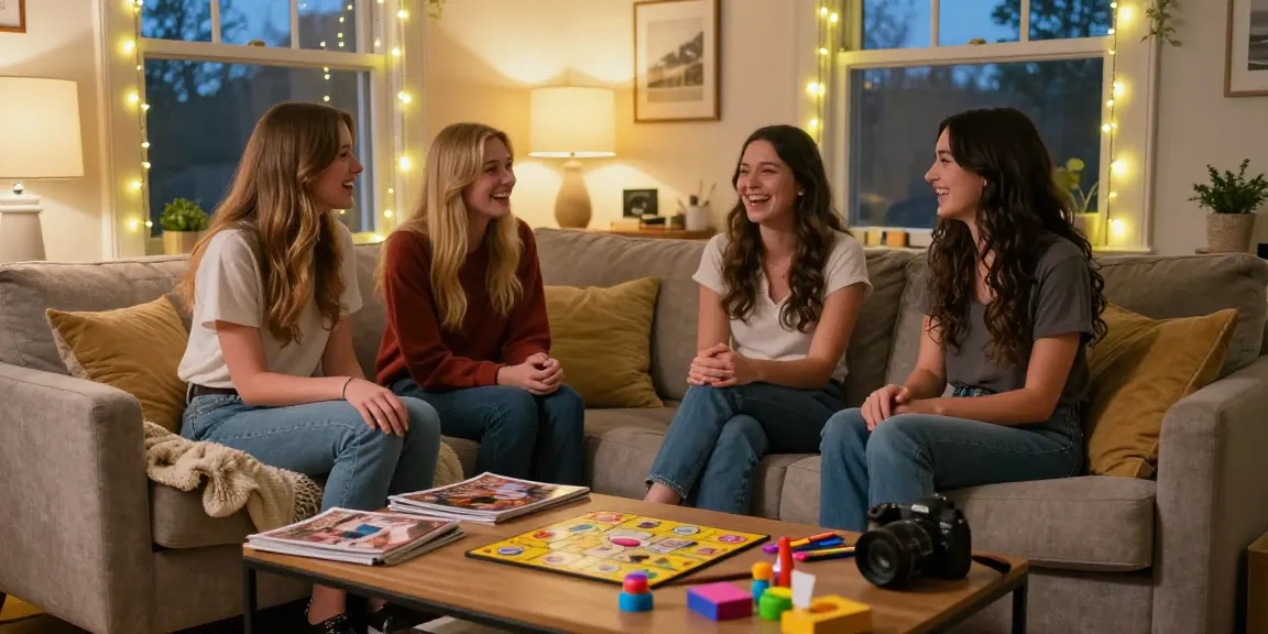 Explore erome leaks with Abby Knape, Meadow Bernstein, and Bella Greene in a cozy living room filled with playful props.