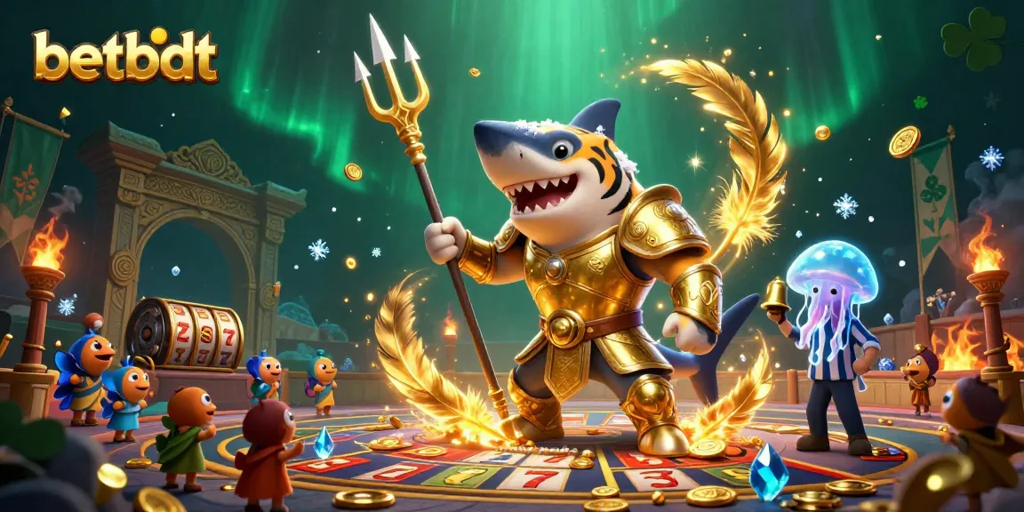Betbdt features exciting 3D casino action with a tiger shark, perfect for gamblers.