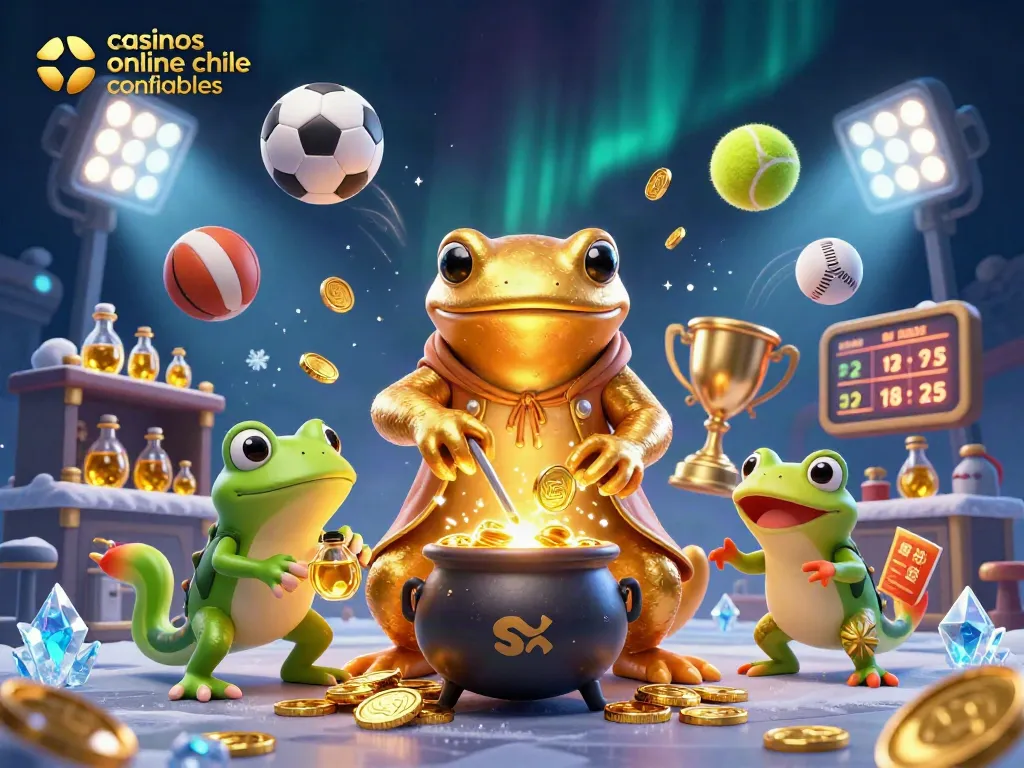 Disfruta de juegos en casinos online Chile confiables con esta ilustración mágica llena de acción y emoción.