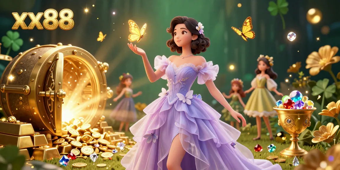 Engage with exciting gaming experiences at xx88, surrounded by glimmering treasures and enchanting visuals.