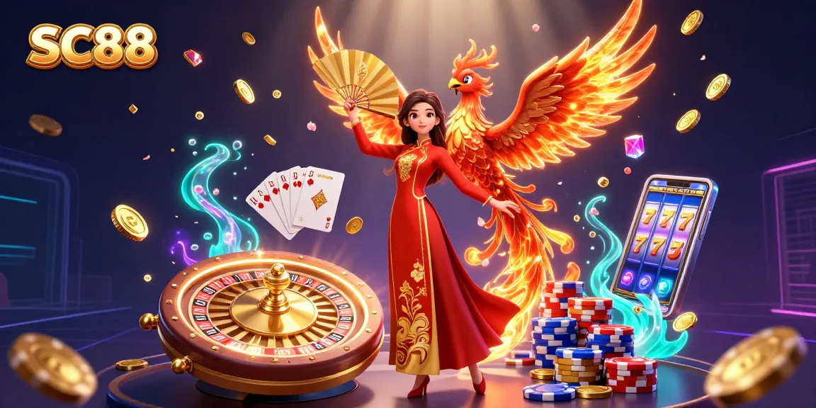 Engage in thrilling games at SC88 with vibrant elements showcasing dynamic casino action.