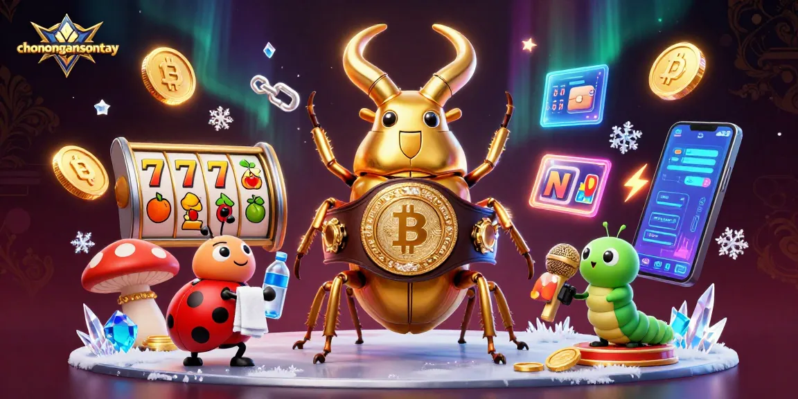 Engage with chonongsansontay's vibrant slots scene featuring a golden stag beetle champion.
